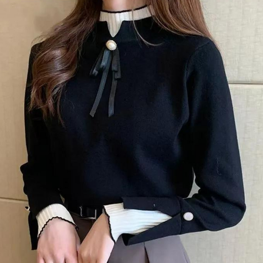 Elowen – Stijlvolle Damestrui met Hoge Hals | Warm & Trendy