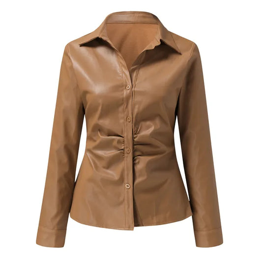 Jorien - Lederen Blouse