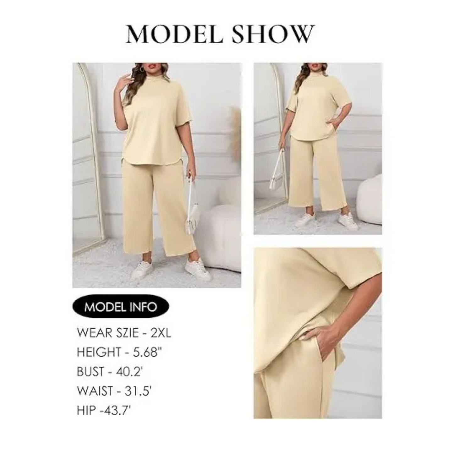 Fleece Loungewear Set voor Dames met Vleermuismouwen – Comfortabel Thuis Relaxen