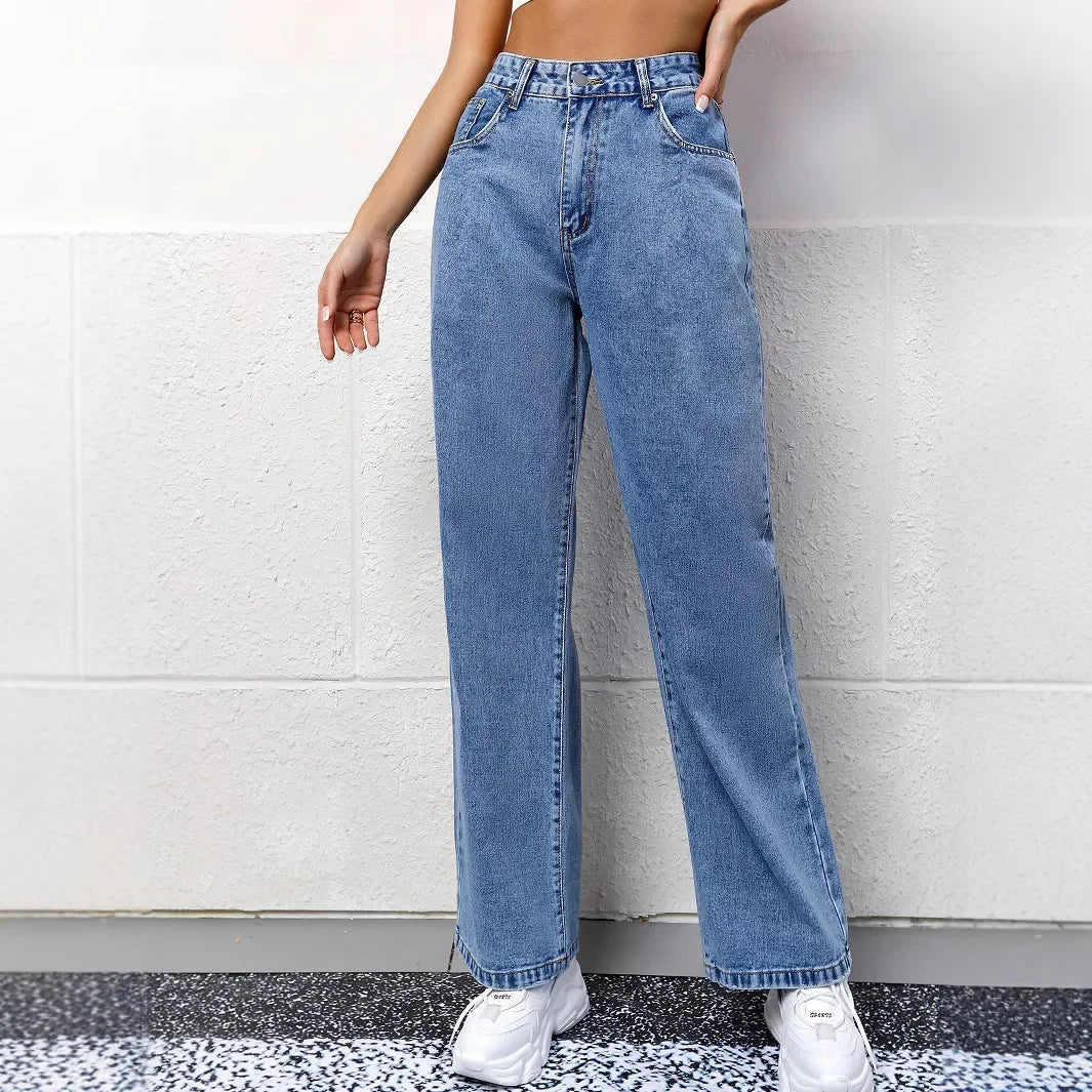 High Waist Wide Leg Jeans Dames