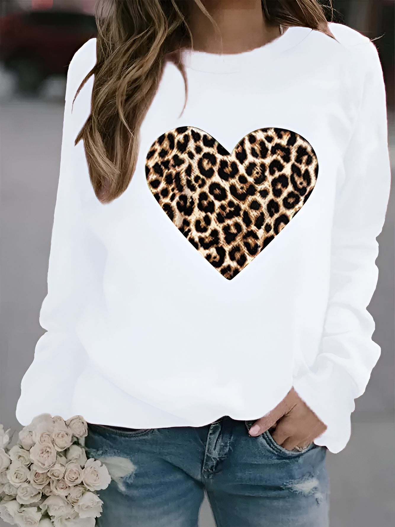 Coralie - Sweatshirt met Dierenprint