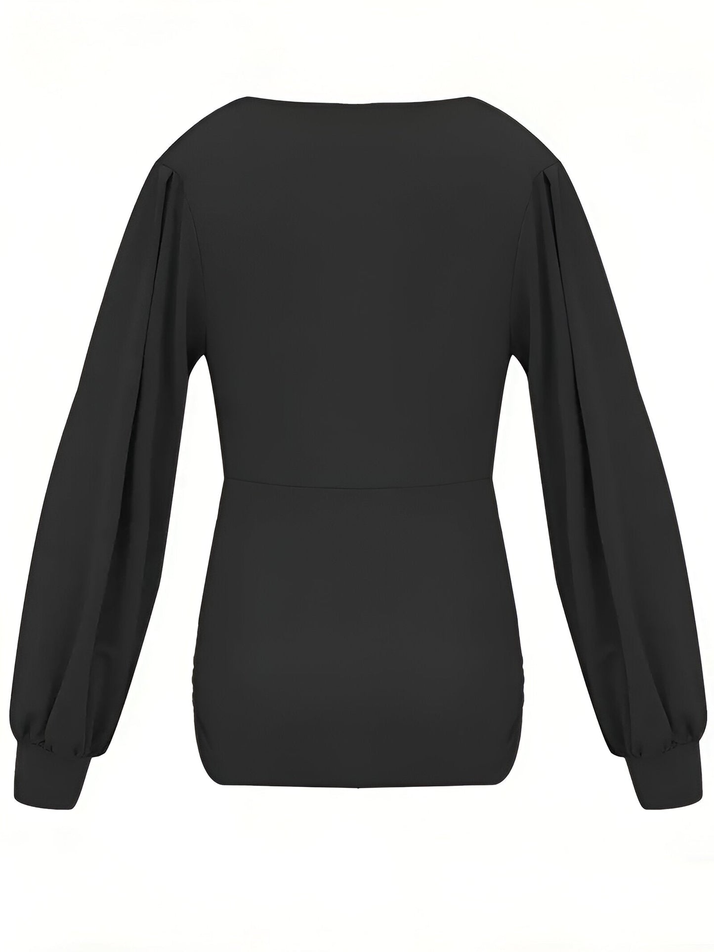 Caylee - Getailleerde Casual Blouse met Lantaarnmouwen