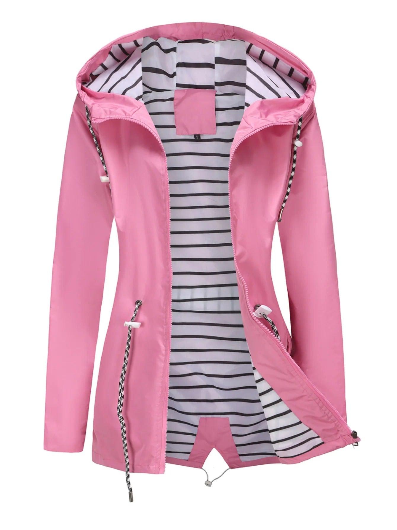 Dames Waterdichte Lange Jas – Zwart, Ademend, Geschikt voor Alle Seizoenen en Buitenactiviteiten