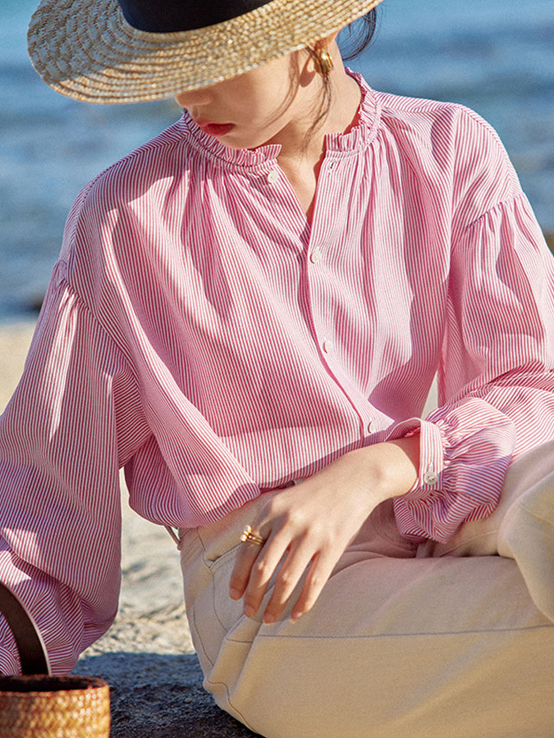 Sophie - Stijlvolle Gestreepte Blouse