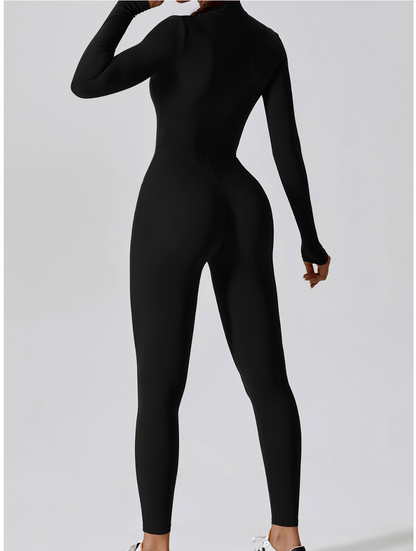 Fayenne - Shaping Yoga Fitness Jumpsuit met Lange Mouwen