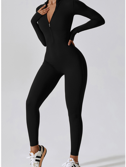 Fayenne - Shaping Yoga Fitness Jumpsuit met Lange Mouwen