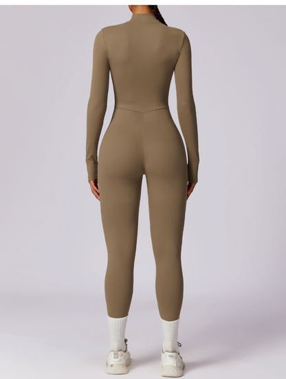 Fayenne - Shaping Yoga Fitness Jumpsuit met Lange Mouwen