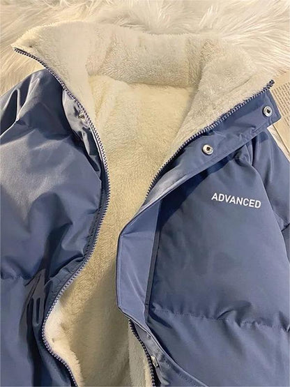 Dames Vintage Korte Gevoerde Jas – Effen, Opstaande Kraag met Rits, Tussenjas voor Herfst