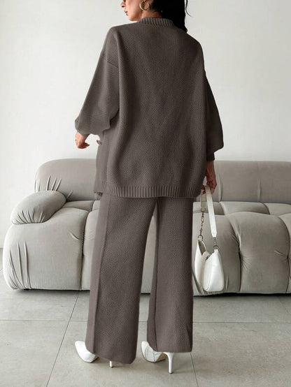 Galina - Gebreide Set met V-Hals