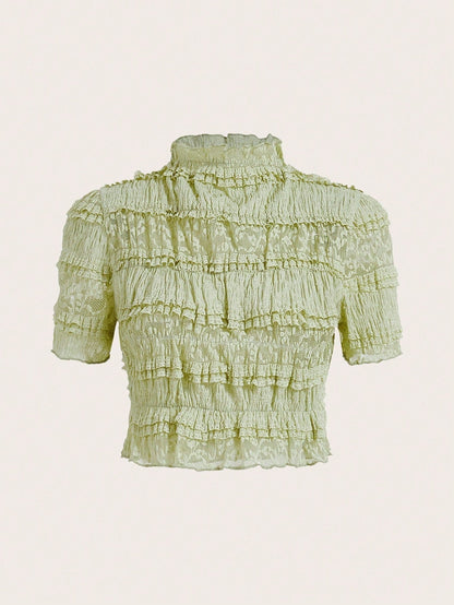 Giada - Luxe Kanten Crop Top