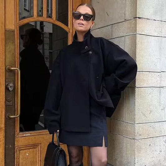 Elise – Luxe Breasted Korte Jas