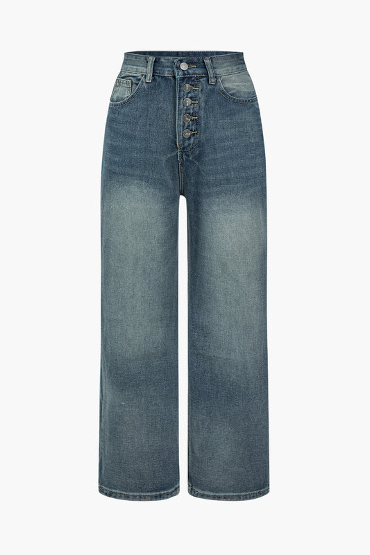 Mirjam | Vintage Knopen Vlieg Jeans