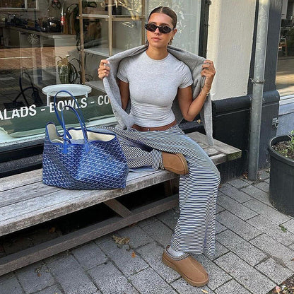 Isalie - Gestreepte Loungebroek
