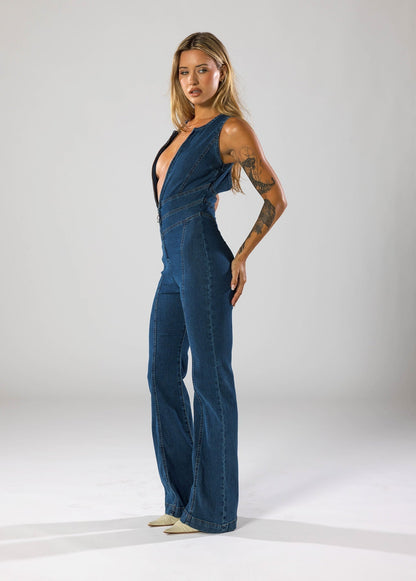 Fayenne - Trendy Denim Jumpsuit