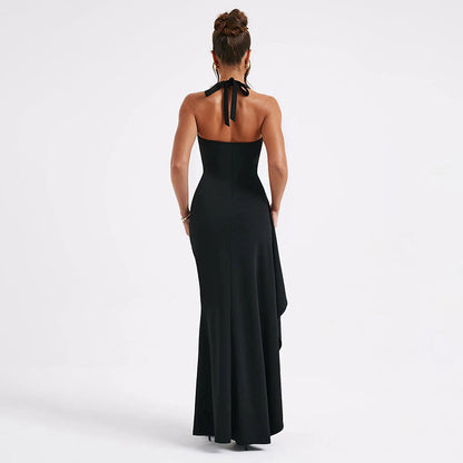 Elena – Luxe Bordeauxrode Maxi Jurk