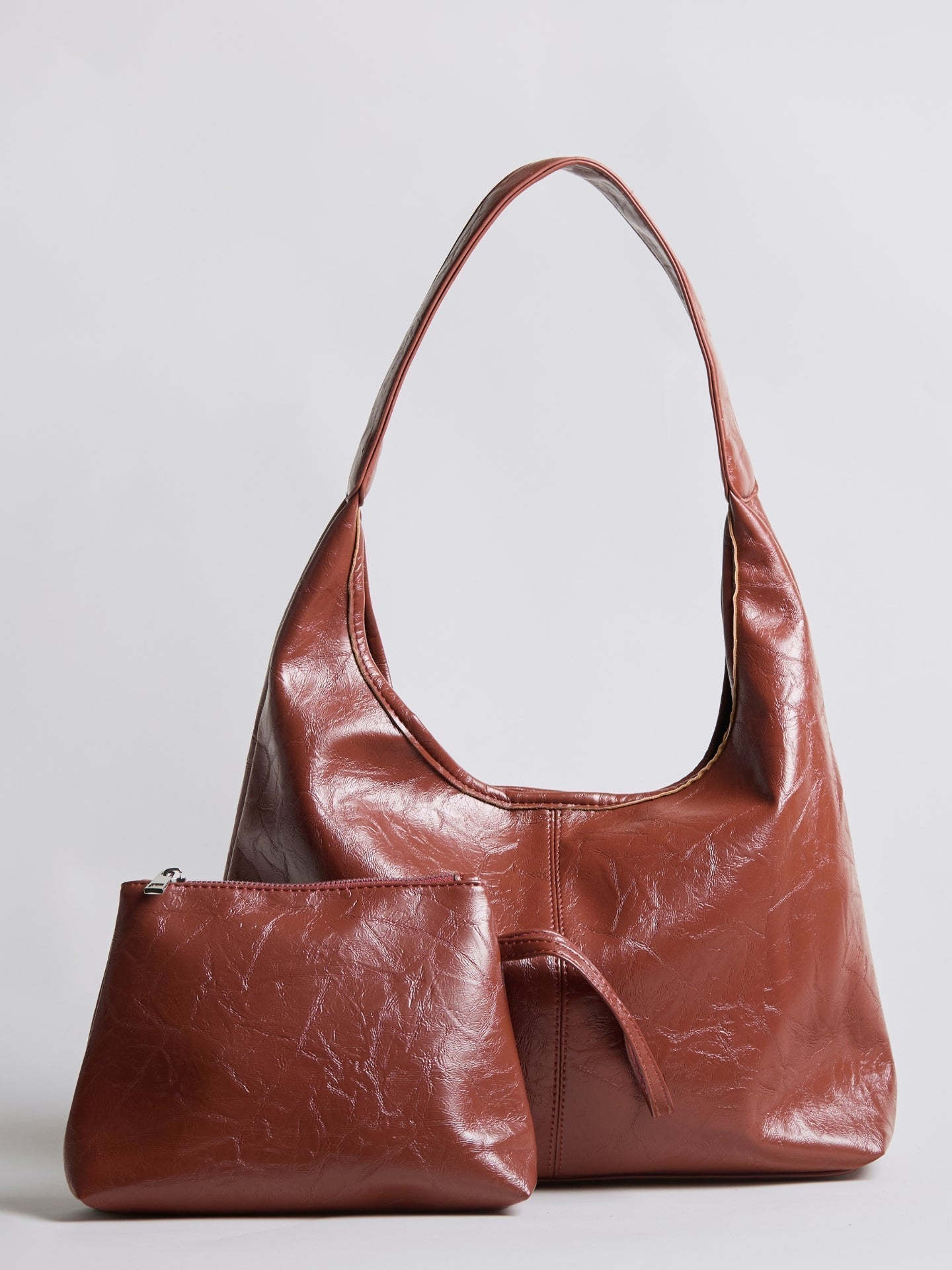 Dames Vegan Leren Tote Bag – Vintage Look, Eenvoudige Schoudertas voor Dagelijks Gebruik