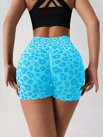 Romy - Trainingsshort met Hoge Taille en Luipaardprint