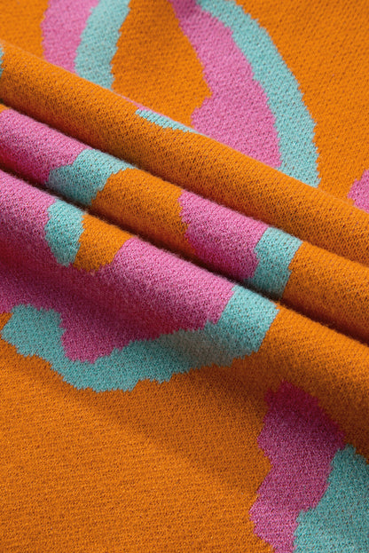 Elouise - Oranje Leopard Pullover