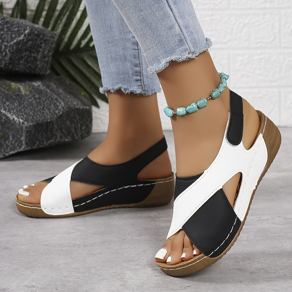 Livia - Trendy Color Block Sandalen