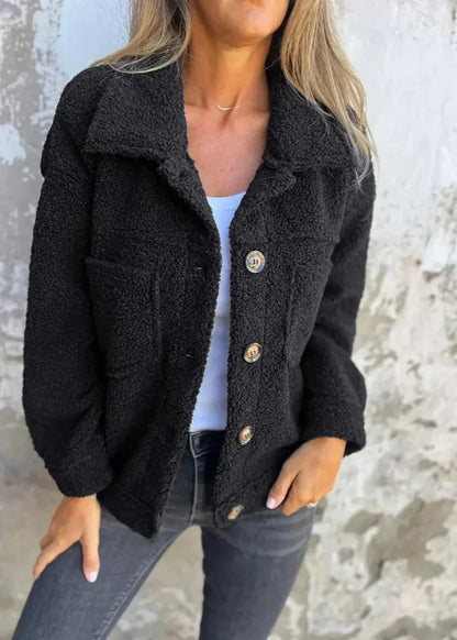 Katia | Zacht fleece jack met knopen