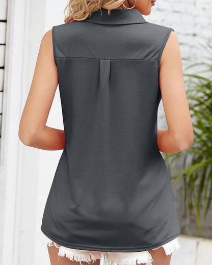 Livia - Lichtgewicht Mouwloze Blouse voor Dames