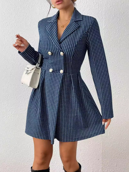 Romi - Trendy V-Hals Rokjasje met Lange Mouwen