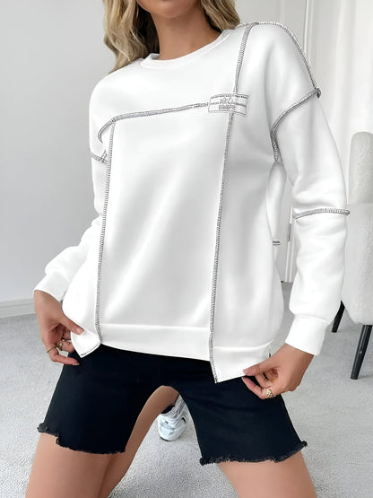 Céline - Asymmetrisch Geribd Sweatshirt met Capuchon