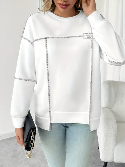 Céline - Asymmetrisch Geribd Sweatshirt met Capuchon