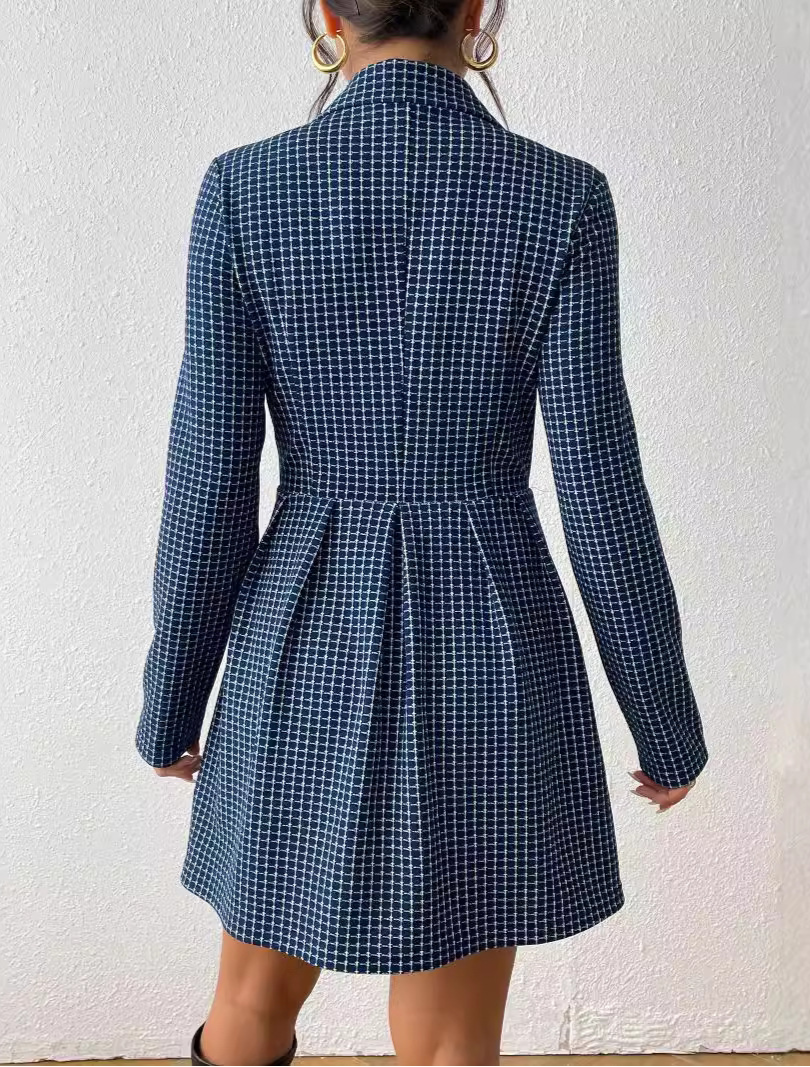 Romi - Trendy V-Hals Rokjasje met Lange Mouwen