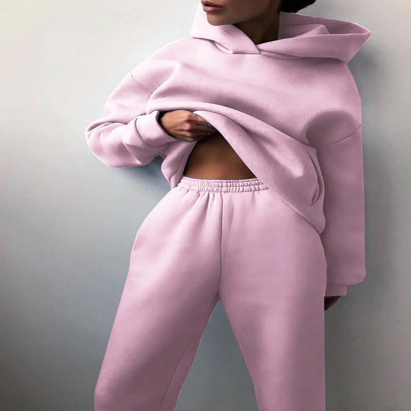 Dames Oversized 2-delig Joggingpak – Hoodie met capuchon & sweatpants, huispak voor loungewear en streetwear
