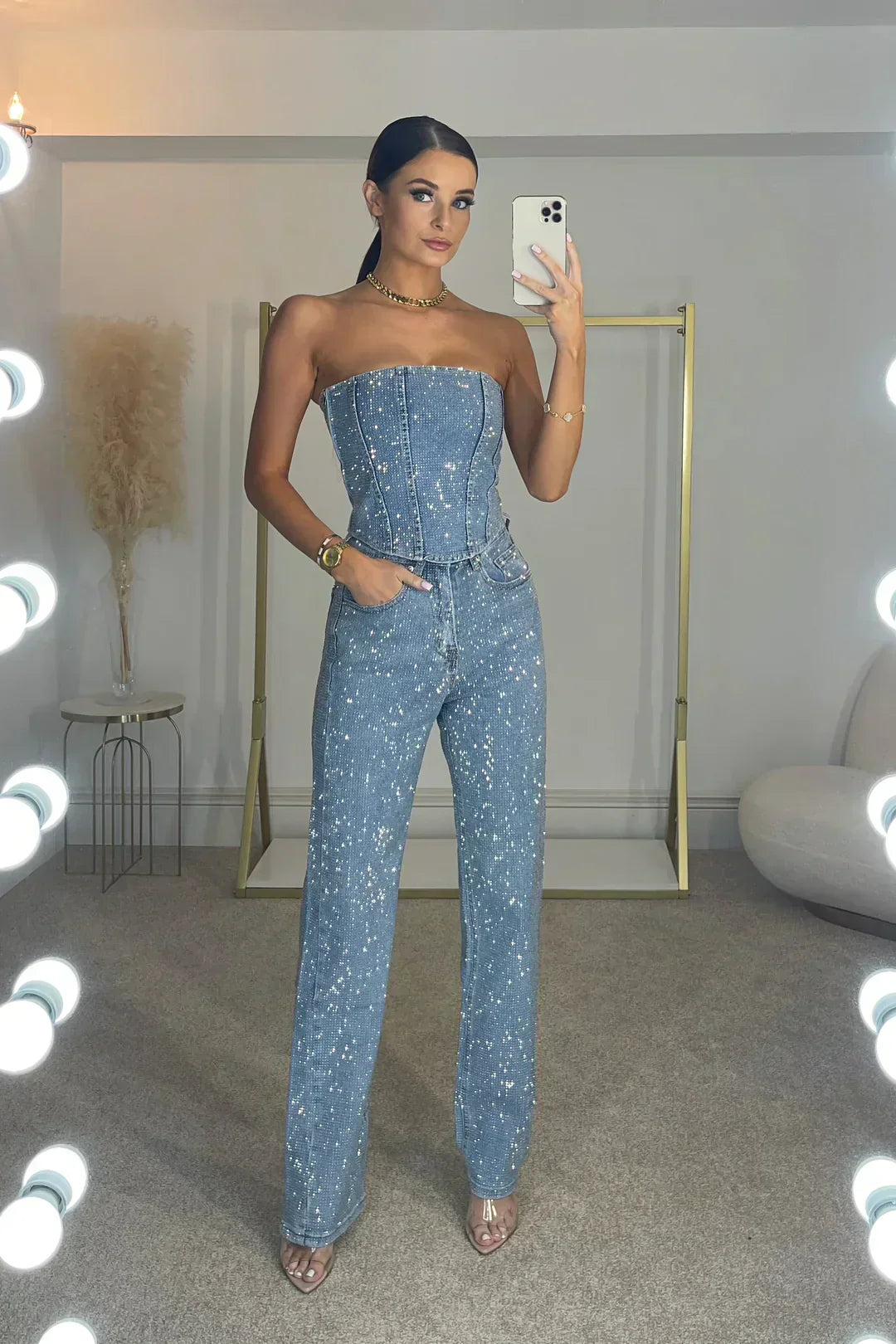 Dames Klassieke Jumpsuit – Katoen, Elegante Outfit voor Feest en Casual Gelegenheden