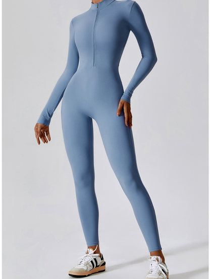 Fayenne - Shaping Yoga Fitness Jumpsuit met Lange Mouwen