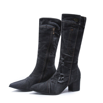 Daisy - Denim Statement Boots