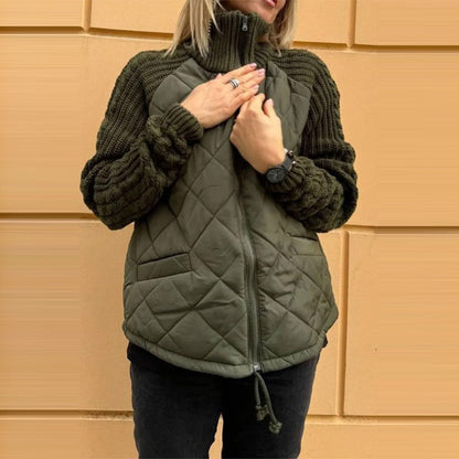 ❄️Winter Chic❄️ Gebreide Patchwork Puffy Jacket