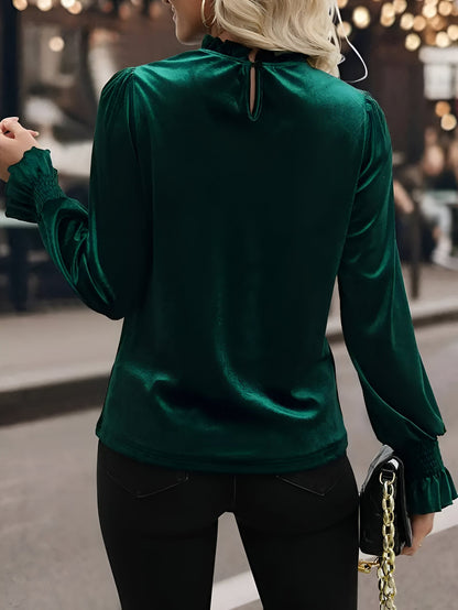 Bluma - Elegante Fluwelen Blouse