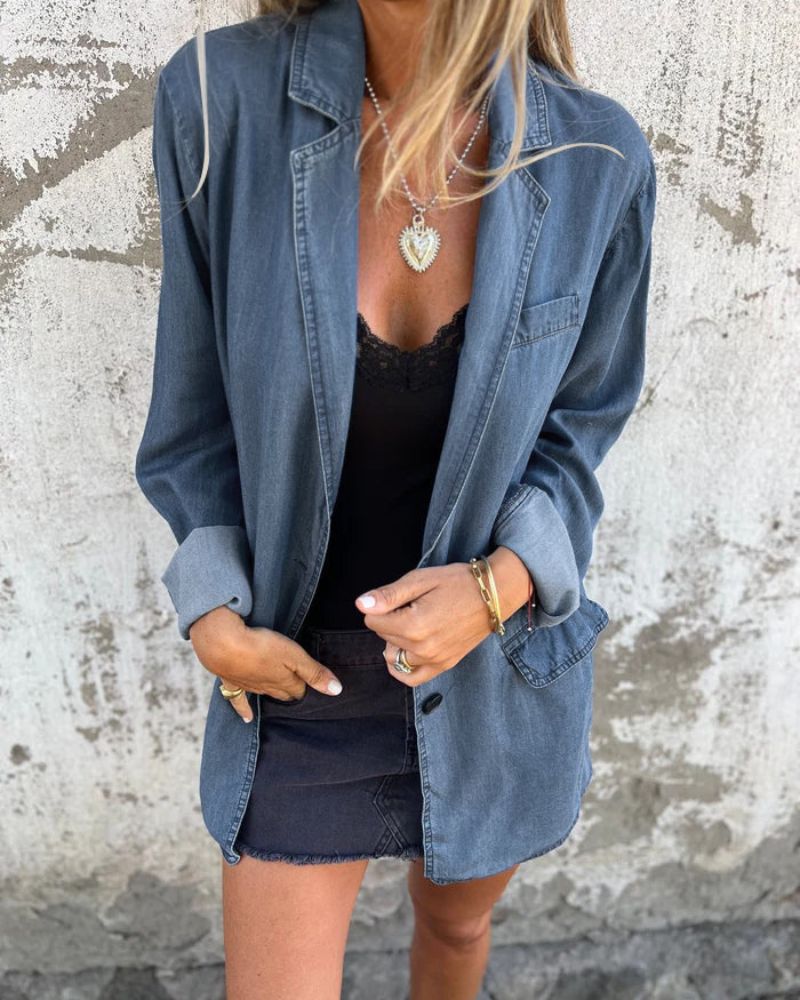 MIREIA - CASUAL DENIM BLAZER