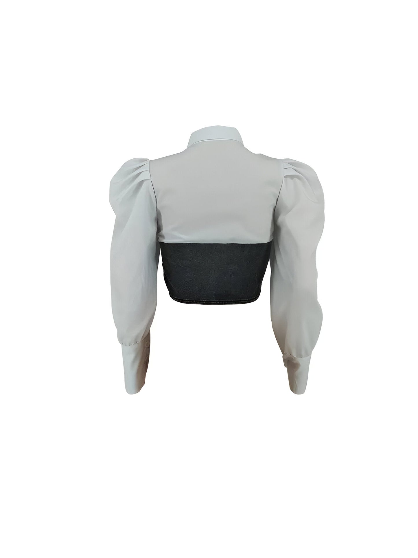 Blue - Denim Look Blouse