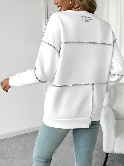 Céline - Asymmetrisch Geribd Sweatshirt met Capuchon