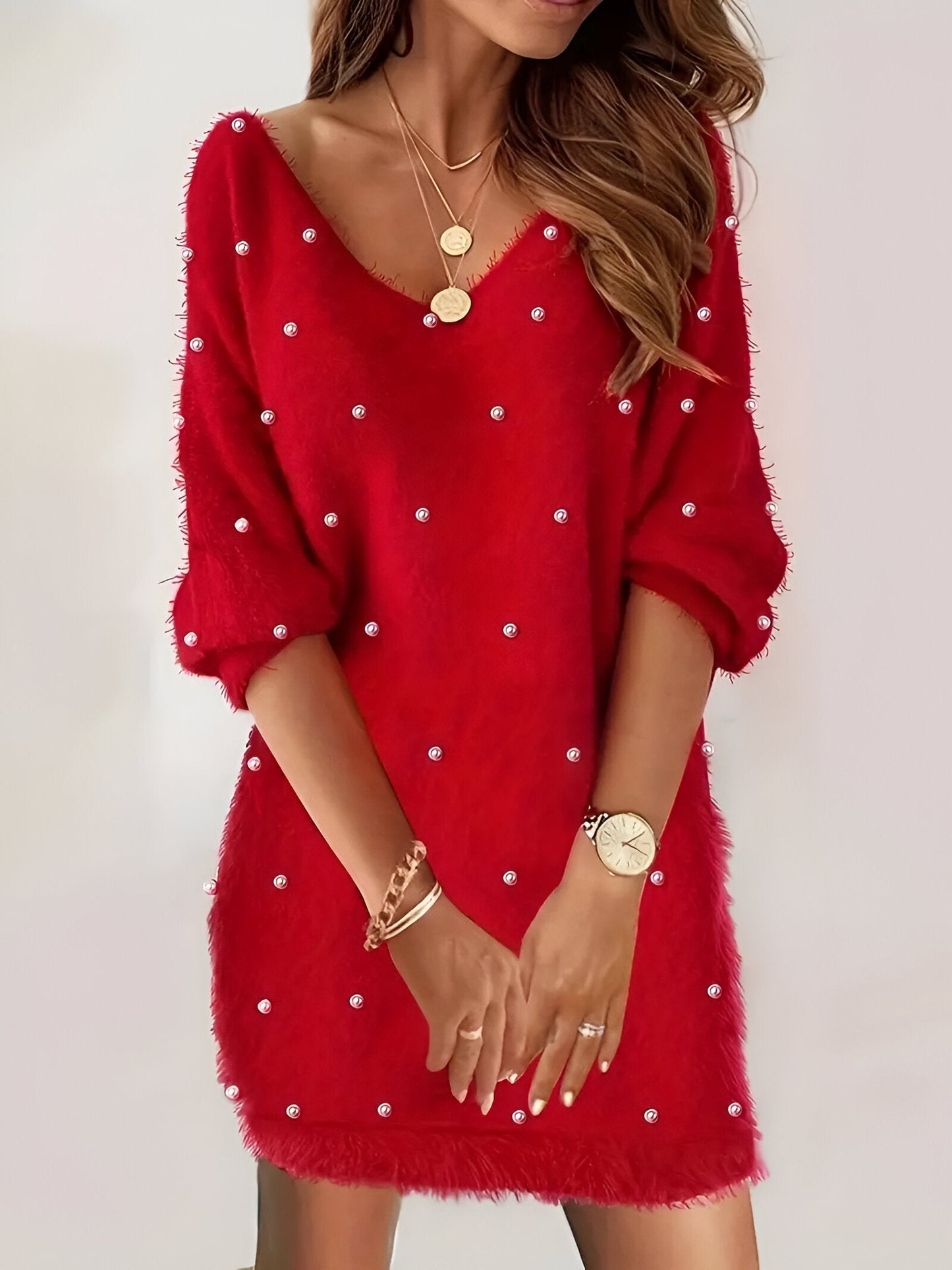 Celestine - Elegante Blousejurk met V-hals