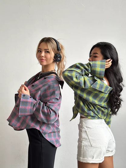 Caitlin - Geruit Flanellen Overhemd