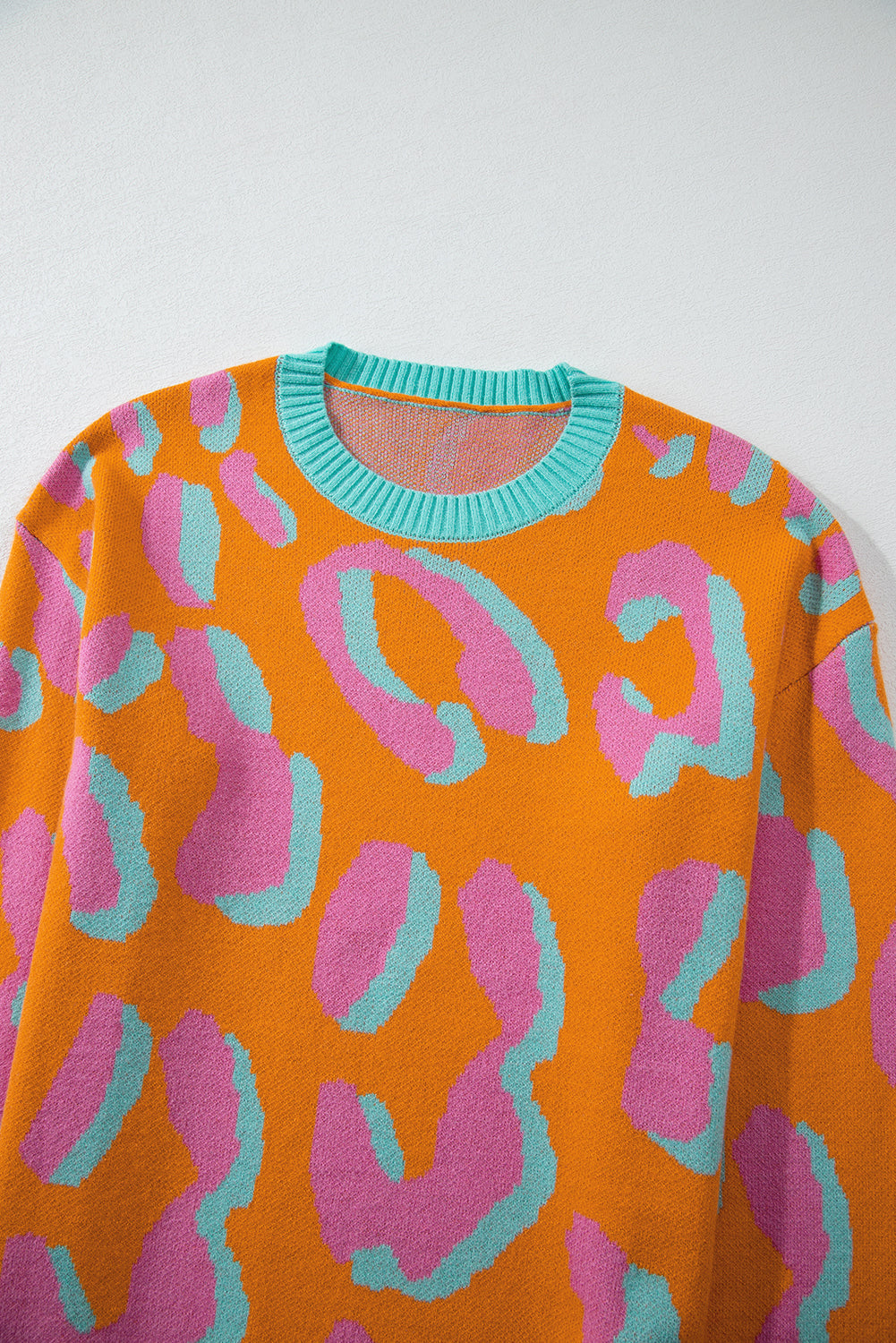 Elouise - Oranje Leopard Pullover