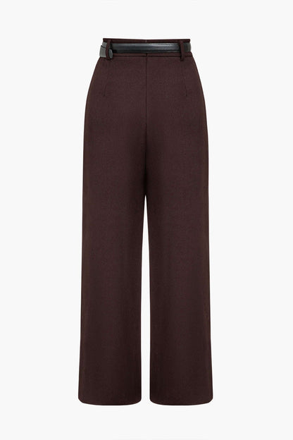 Elena | Elegante Hoge Taille Broek met Wikkeldetail