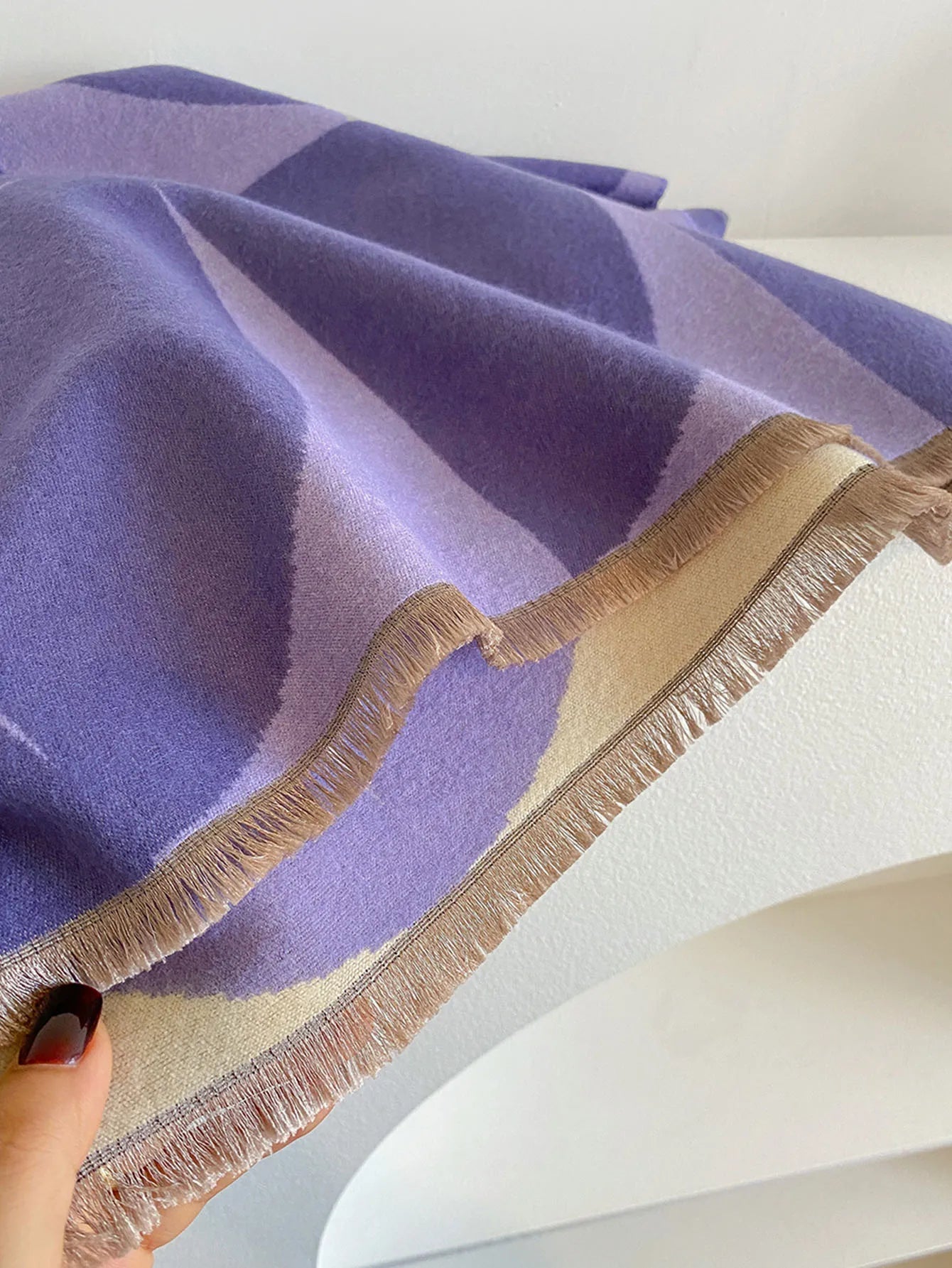 Dames Wendbare Cashmere Sjaal – Zwart en Grijs, Luxe Accessoire voor Herfst en Winter