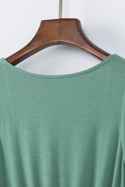 Elena - Groen Mouwloos Jurk