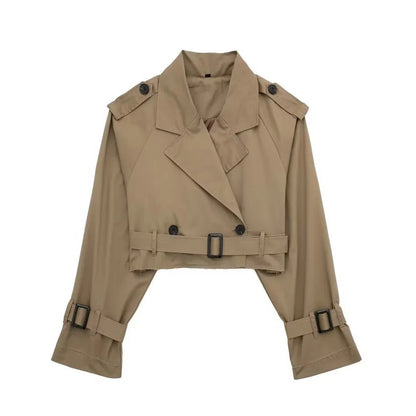 Yara - Stijlvolle Korte Trenchcoat