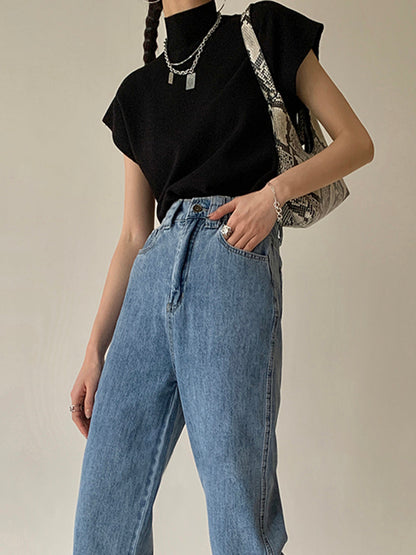 Ismara - Elegante Top met Hoge Kraag