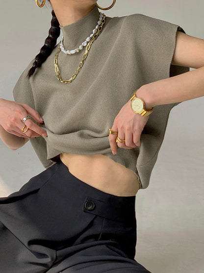 Ismara - Elegante Top met Hoge Kraag