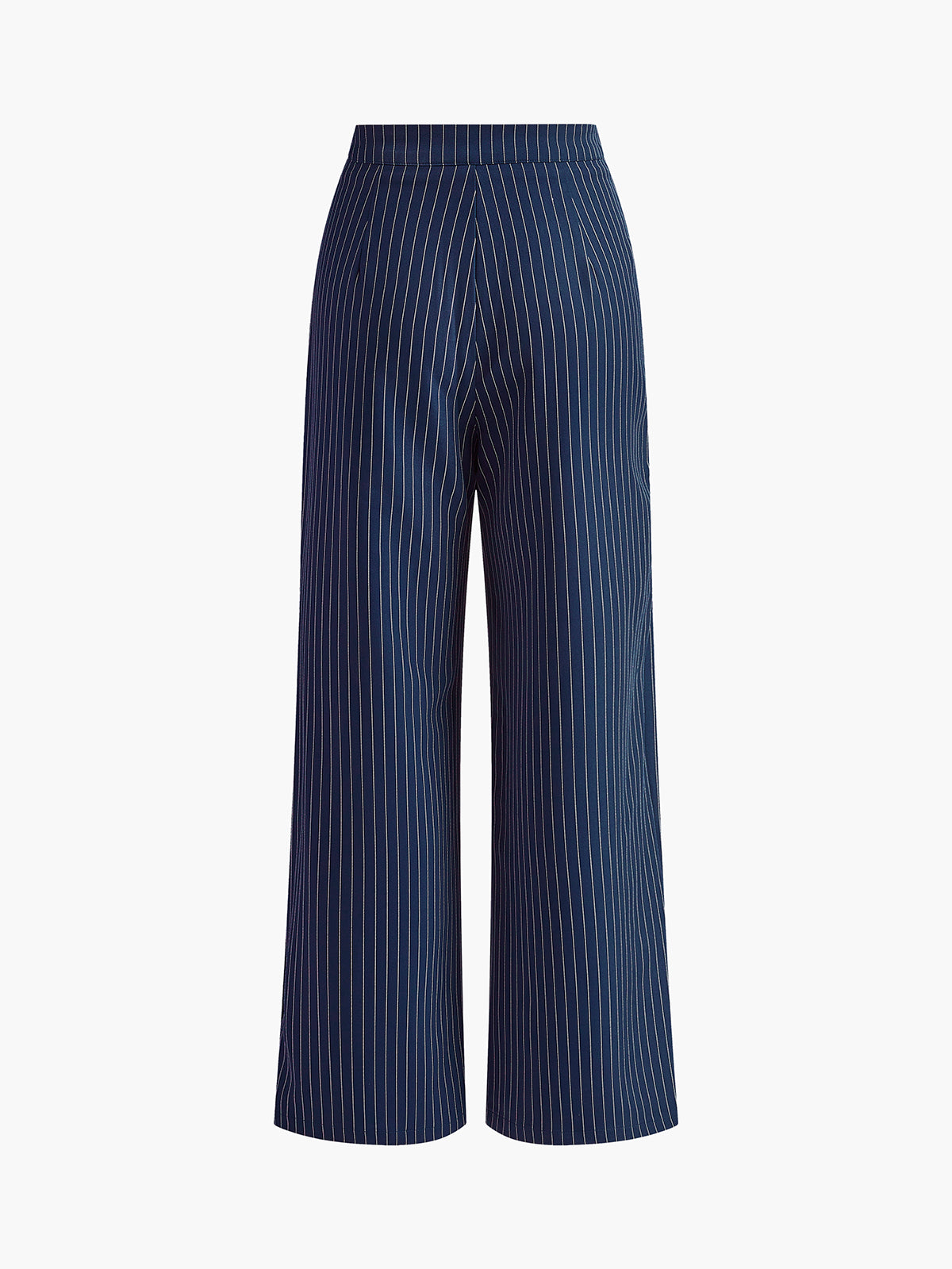 Gestreepte Plissé Pantalon Voor Vrouwen – Luchtig Polyester, Elegante Stijl & Ideaal Voor Zomerse Soirees.