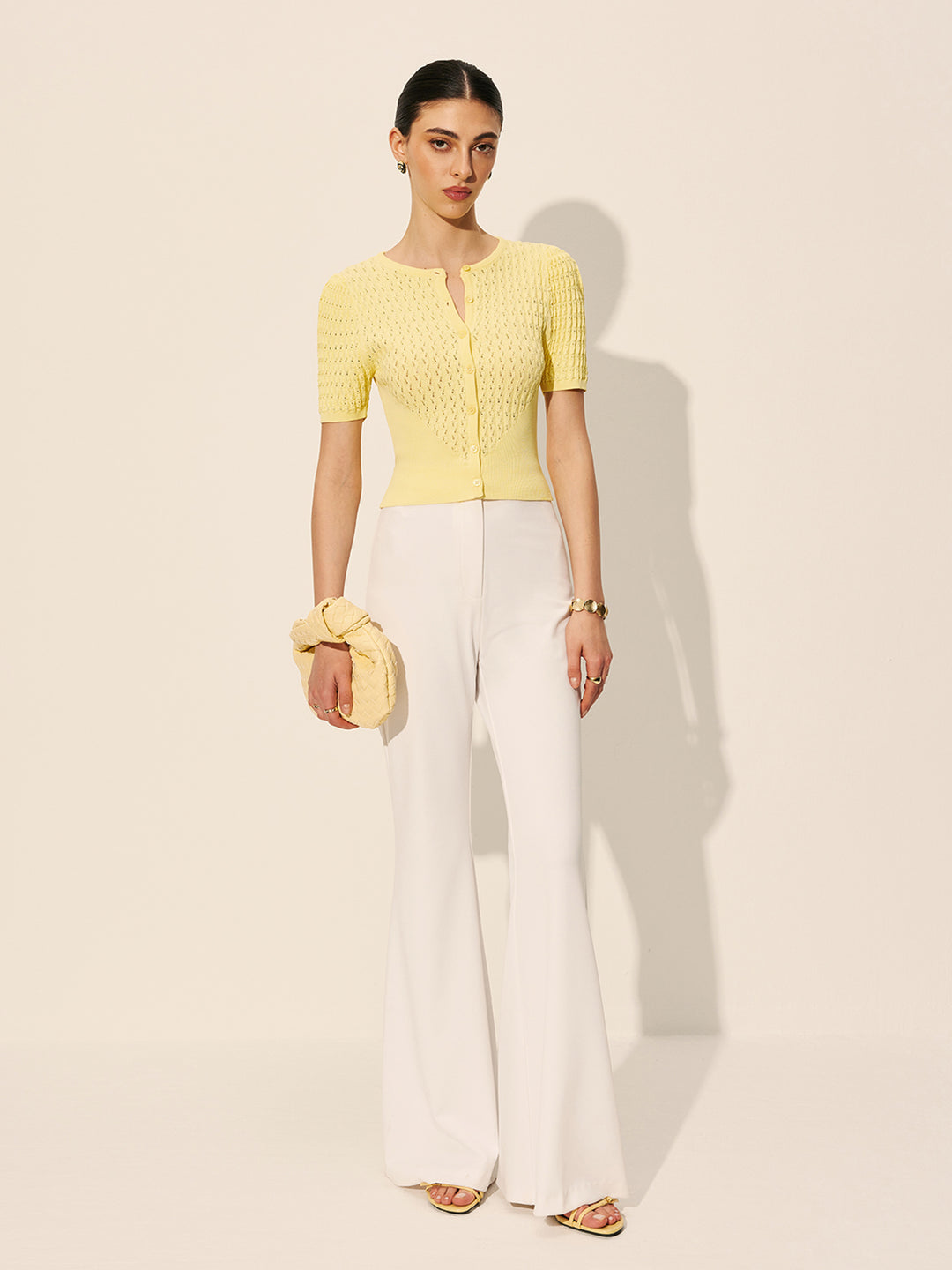 Sophie - Stijlvolle Gebreide Top met Knopen