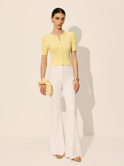 Sophie - Stijlvolle Gebreide Top met Knopen